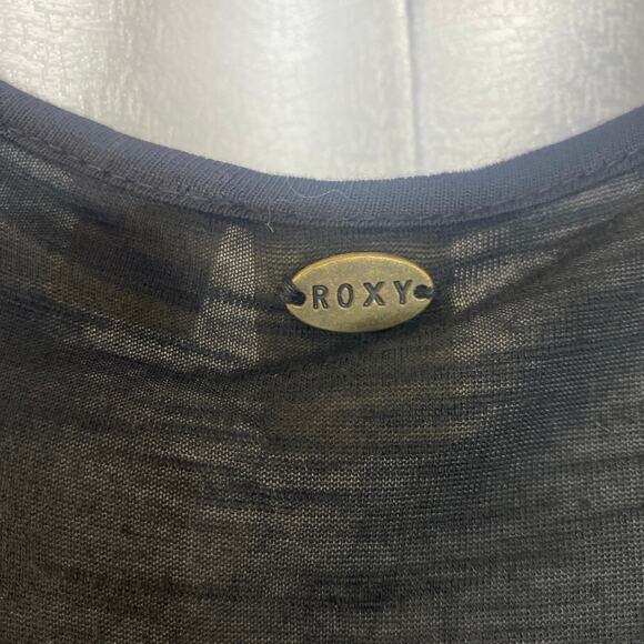 Roxy Black Sleeveless Lace Tank Top metal studs women sz XS - Picture 5 of 7